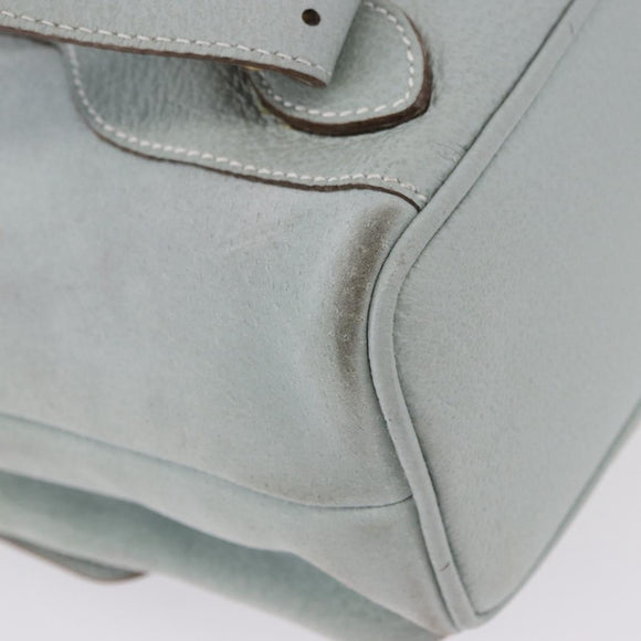 GUCCI Bamboo Backpack Suede Light Blue Gold 003 2058 0016 Auth hk3985