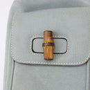 GUCCI Bamboo Backpack Suede Light Blue Gold 003 2058 0016 Auth hk3985-19