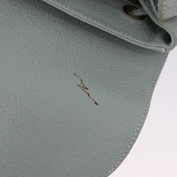 GUCCI Bamboo Backpack Suede Light Blue Gold 003 2058 0016 Auth hk3985