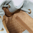 GUCCI Bamboo Backpack Suede Light Blue Gold 003 2058 0016 Auth hk3985-26