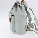 GUCCI Bamboo Backpack Suede Light Blue Gold 003 2058 0016 Auth hk3985-3
