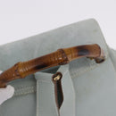 GUCCI Bamboo Backpack Suede Light Blue Gold 003 2058 0016 Auth hk3985-7