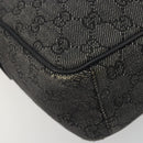 GUCCI GG Canvas Shoulder Bag Black Silver 03136 Auth hk3986-15