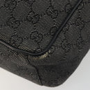 GUCCI GG Canvas Shoulder Bag Black Silver 03136 Auth hk3986-16