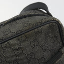 GUCCI GG Canvas Shoulder Bag Black Silver 03136 Auth hk3986-9