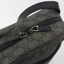GUCCI GG Canvas Shoulder Bag Black Silver 03136 Auth hk3986-10