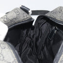 GUCCI GG Canvas Shoulder Bag Black Silver 03136 Auth hk3986-20