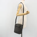 GUCCI GG Canvas Shoulder Bag Black Silver 03136 Auth hk3986-24