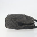 GUCCI GG Canvas Shoulder Bag Black Silver 03136 Auth hk3986-3