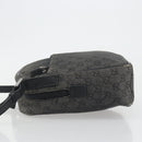 GUCCI GG Canvas Shoulder Bag Black Silver 03136 Auth hk3986-4