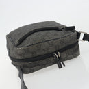 GUCCI GG Canvas Shoulder Bag Black Silver 03136 Auth hk3986-6
