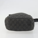 GUCCI GG Canvas Shoulder Bag Black Silver 03136 Auth hk3986-5