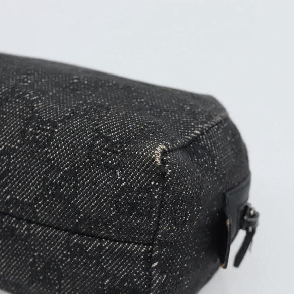 GUCCI GG Canvas Pouch Black 29595 0959 Auth hk3987