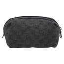 GUCCI GG Canvas Pouch Black 29595 0959 Auth hk3987-2