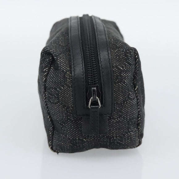 GUCCI GG Canvas Pouch Black 29595 0959 Auth hk3987