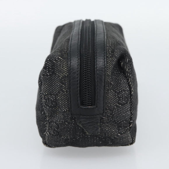 GUCCI GG Canvas Pouch Black 29595 0959 Auth hk3987