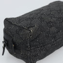 GUCCI GG Canvas Pouch Black 29595 0959 Auth hk3987-14