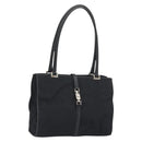 GUCCI Jackie Tote Bag Black Silver 002 1073 Auth hk3988-1