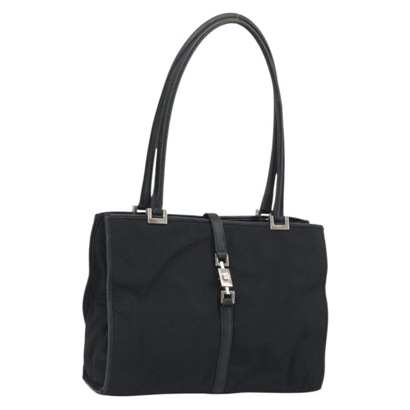 GUCCI Jackie Tote Bag Black Silver 002 1073 Auth hk3988