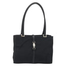 GUCCI Jackie Tote Bag Black Silver 002 1073 Auth hk3988-13