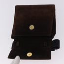 Salvatore Ferragamo Vala Hand Bag Suede 2way Brown Gold Auth hk3989-17