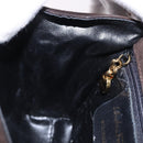 Salvatore Ferragamo Vala Hand Bag Suede 2way Brown Gold Auth hk3989-19