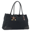 GUCCI GG Canvas Web Sherry Line Tote Bag Black Gold 163805 Auth hk3992-1