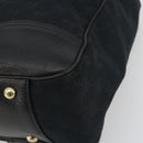 GUCCI GG Canvas Web Sherry Line Tote Bag Black Gold 163805 Auth hk3992-10