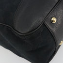 GUCCI GG Canvas Web Sherry Line Tote Bag Black Gold 163805 Auth hk3992-11