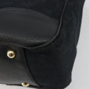 GUCCI GG Canvas Web Sherry Line Tote Bag Black Gold 163805 Auth hk3992-12