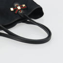 GUCCI GG Canvas Web Sherry Line Tote Bag Black Gold 163805 Auth hk3992-7