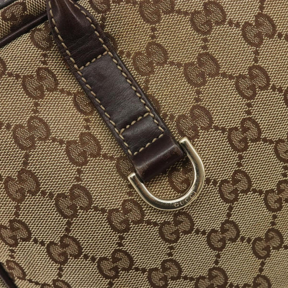 GUCCI GG Canvas Tote Bag Beige Gold 169971 Auth hk3993