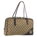 GUCCI GG Canvas Tote Bag Beige Gold 169971 Auth hk3993-1