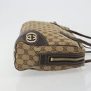 GUCCI GG Canvas Tote Bag Beige Gold 169971 Auth hk3993-3