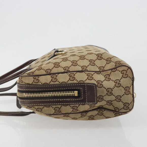 GUCCI GG Canvas Tote Bag Beige Gold 169971 Auth hk3993