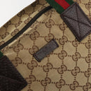 GUCCI GG Canvas Web Sherry Line Hand Bag Beige Silver 131228 Auth hk3996-17