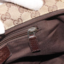 GUCCI GG Canvas Web Sherry Line Hand Bag Beige Silver 131228 Auth hk3996-21