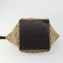 GUCCI GG Canvas Web Sherry Line Hand Bag Beige Silver 131228 Auth hk3996-5