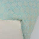 GUCCI GG Canvas Tote Bag Light Blue Gold 002 1098 Auth hk3997-9