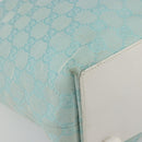 GUCCI GG Canvas Tote Bag Light Blue Gold 002 1098 Auth hk3997-14