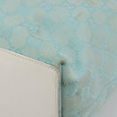 GUCCI GG Canvas Tote Bag Light Blue Gold 002 1098 Auth hk3997-15