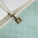 GUCCI GG Canvas Tote Bag Light Blue Gold 002 1098 Auth hk3997-17
