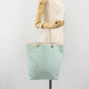 GUCCI GG Canvas Tote Bag Light Blue Gold 002 1098 Auth hk3997-23