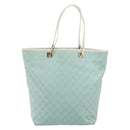 GUCCI GG Canvas Tote Bag Light Blue Gold 002 1098 Auth hk3997-13