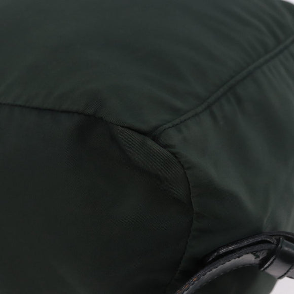 PRADA Backpack Nylon Green Silver Auth hk3999