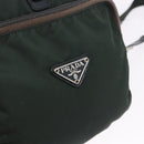 PRADA Backpack Nylon Green Silver Auth hk3999-20