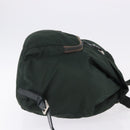 PRADA Backpack Nylon Green Silver Auth hk3999-3