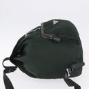 PRADA Backpack Nylon Green Silver Auth hk3999-4