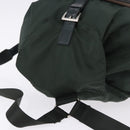 PRADA Backpack Nylon Green Silver Auth hk3999-6