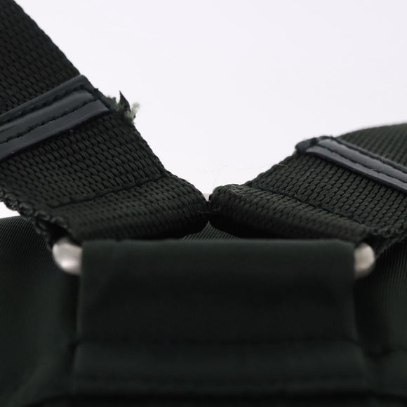 PRADA Backpack Nylon Green Silver Auth hk3999